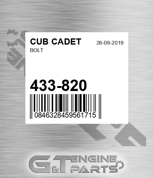 433-820 Bolt