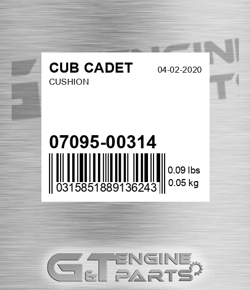 07095-00314 Cushion