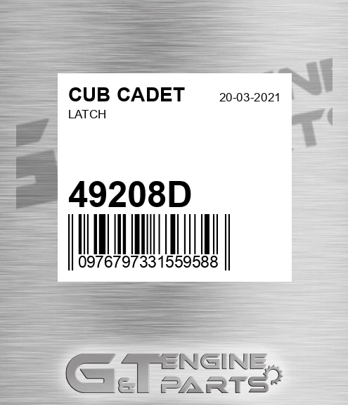 49208D Latch for CUB CADET