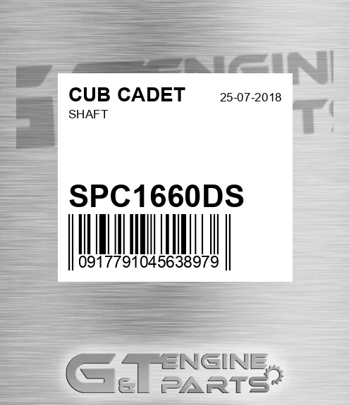 SPC1660DS Shaft