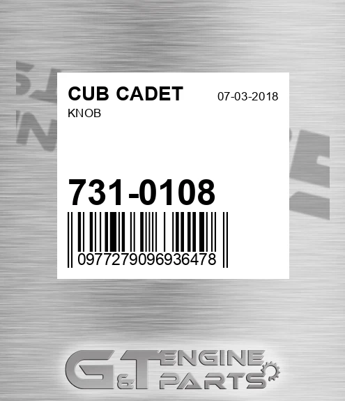 731-0108 Knob for CUB CADET