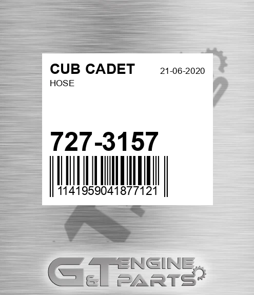 727-3157 Hose for CUB CADET
