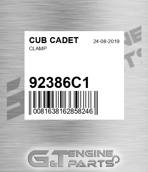 92386C1 Clamp for CUB CADET