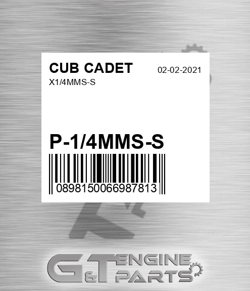 P-1/4MMS-S X1/4mms-s for CUB CADET