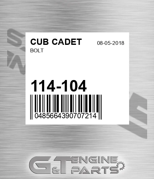 114-104 Bolt