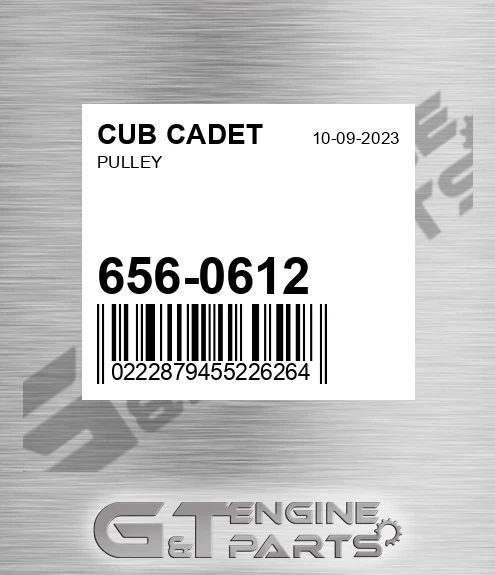 656-0612 Pulley for CUB CADET