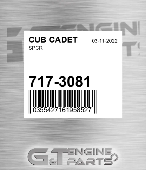 717-3081 Spcr for CUB CADET