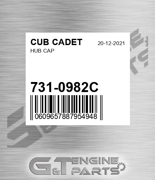 731-0982C Hub Cap for CUB CADET