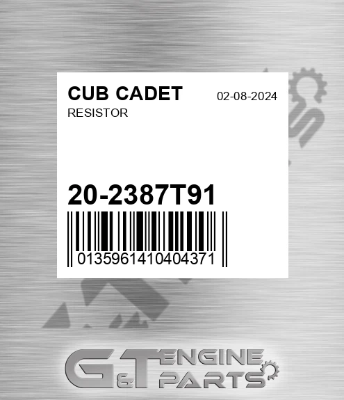 20-2387T91 Resistor