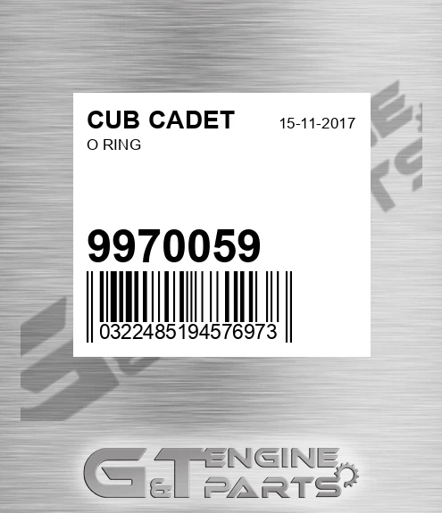 9970059 CUB CADET O Ring