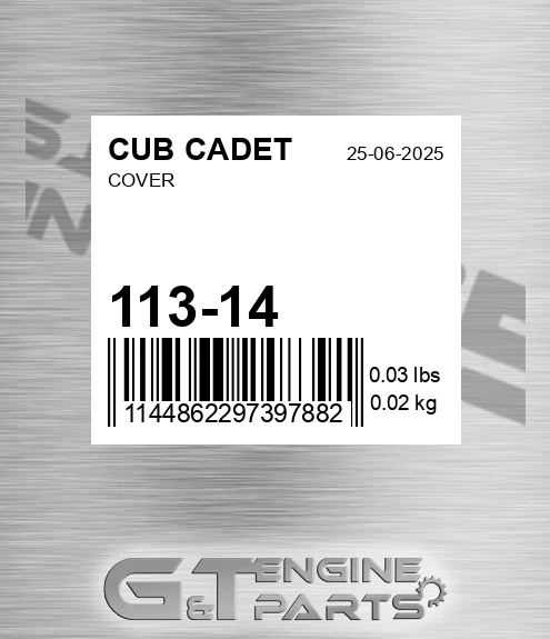 113-14 Cover for CUB CADET