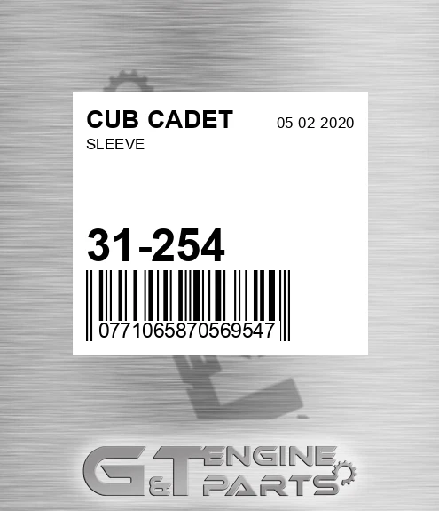 31-254 Sleeve for CUB CADET