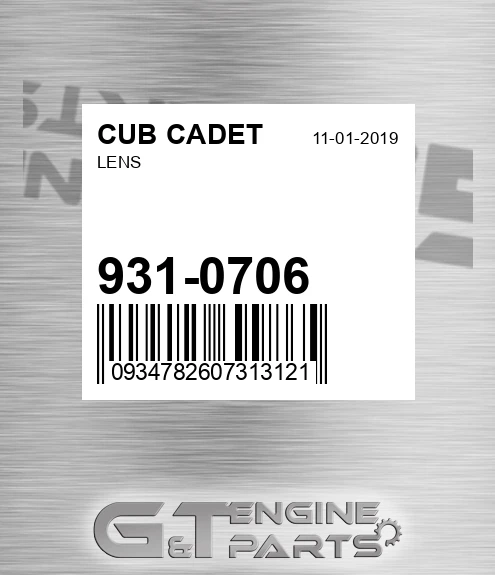 931-0706 Lens for CUB CADET