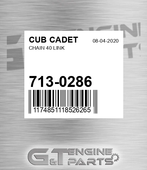 713-0286 Chain 40 Link for CUB CADET
