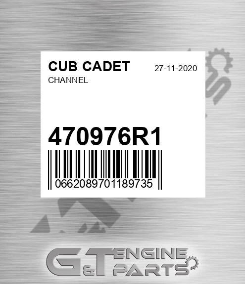 470976R1 Channel for CUB CADET