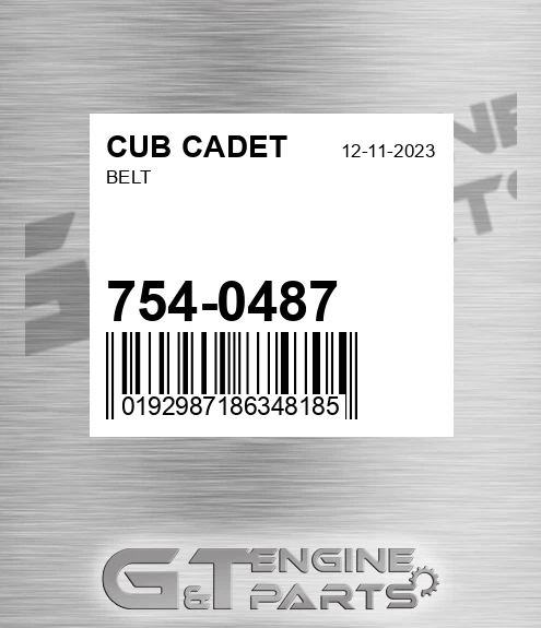 754-0487 Belt for CUB CADET