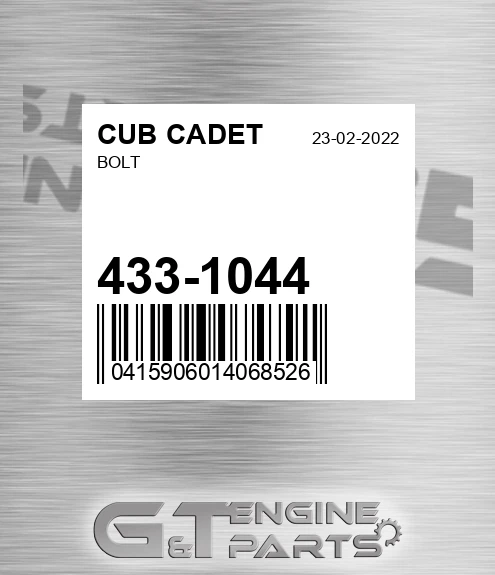 433-1044 Bolt for CUB CADET