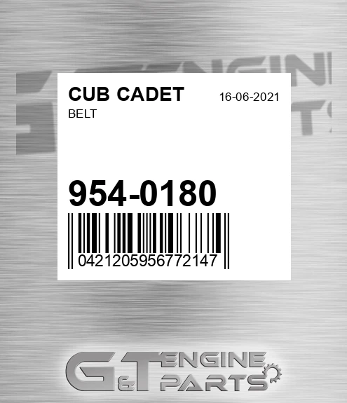 954-0180 Belt for CUB CADET