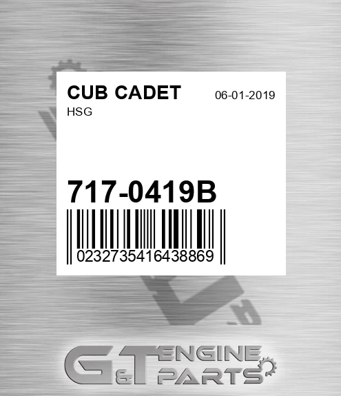 717-0419B Hsg for CUB CADET