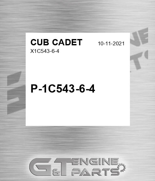 P-1C543-6-4 X1c543-6-4 for CUB CADET