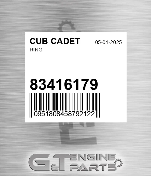 83416179 Ring for CUB CADET