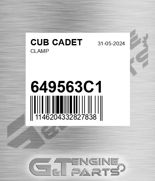 649563C1 Clamp for CUB CADET