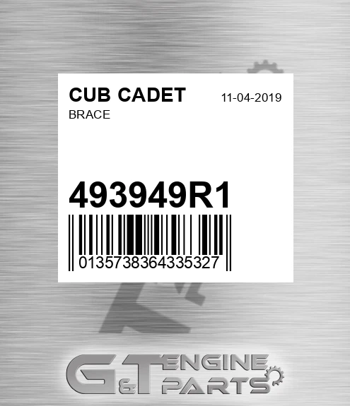 493949R1 Brace for CUB CADET