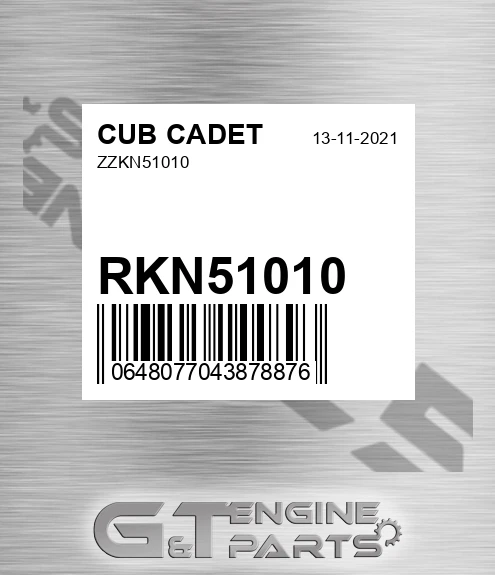 RKN51010 Zzkn51010 for CUB CADET