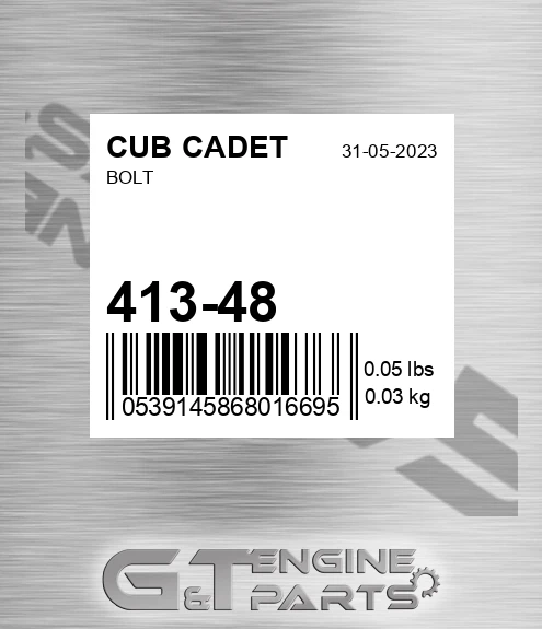 413-48 Bolt