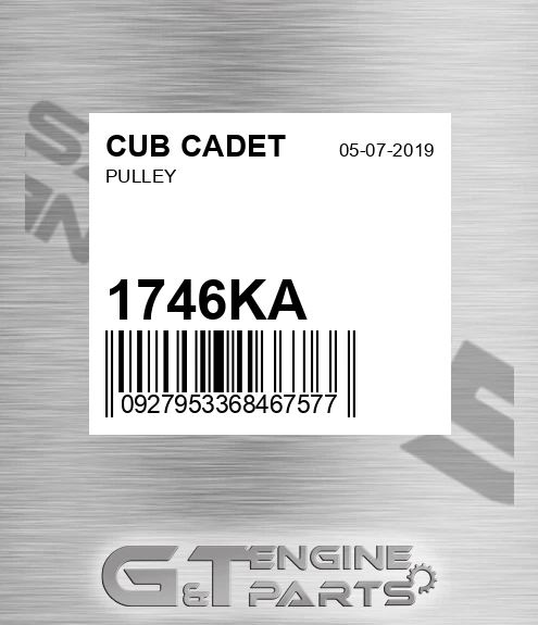 1746KA Pulley for CUB CADET