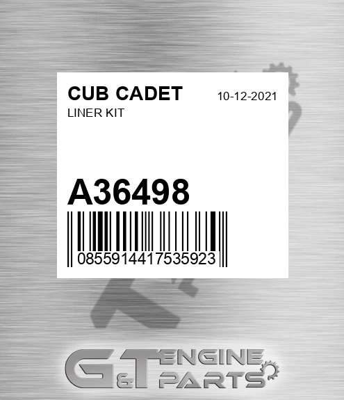A36498 CUB CADET Liner Kit
