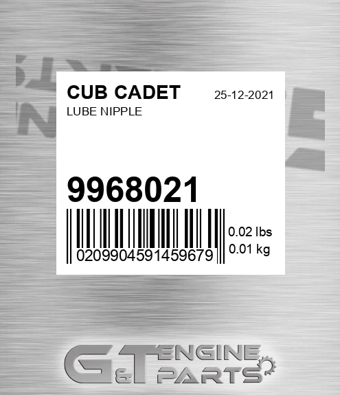 9968021 Lube Nipple