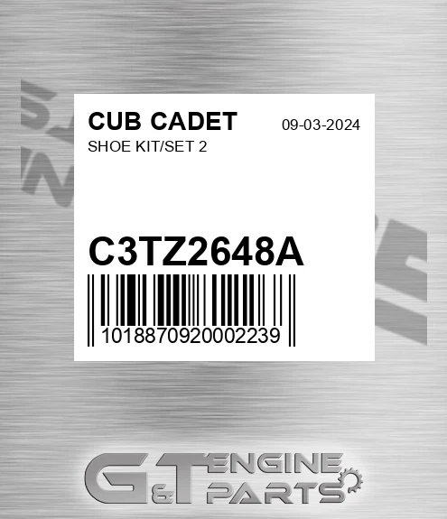 C3TZ2648A Shoe Kit/set 2 for CUB CADET