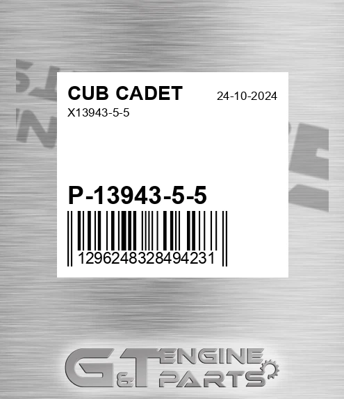 P-13943-5-5 X13943-5-5 for CUB CADET