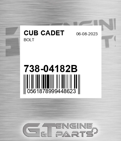 738-04182B Bolt for CUB CADET