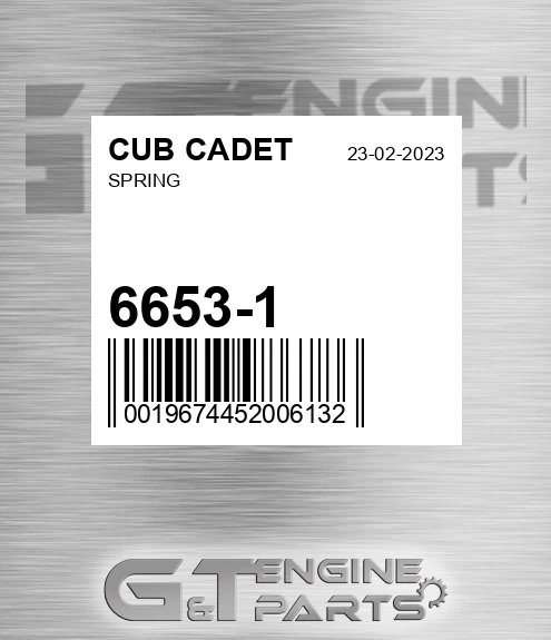 6653-1 Spring for CUB CADET