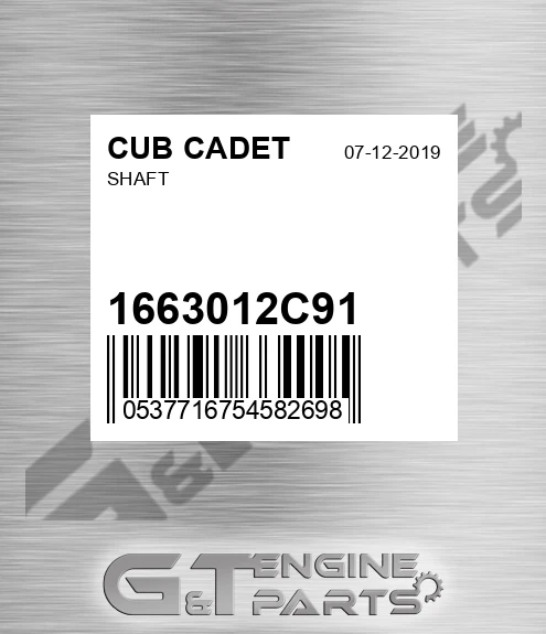 1663012C91 Shaft