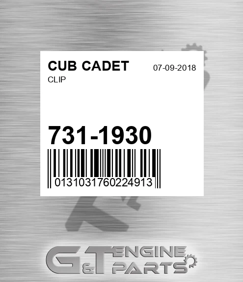 731-1930 Clip for CUB CADET