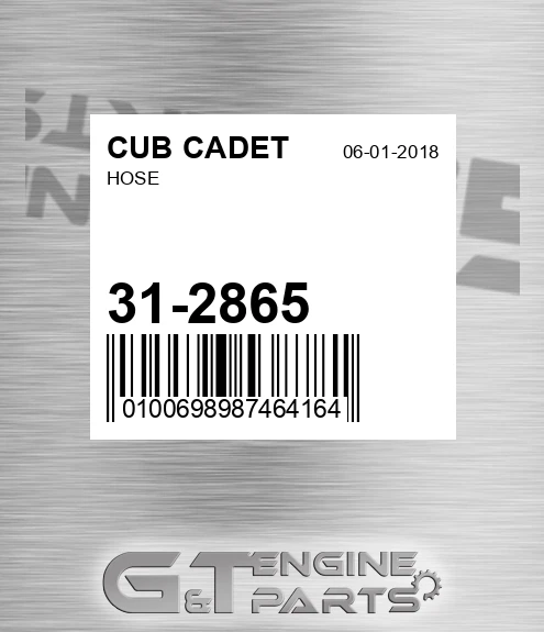 31-2865 Hose for CUB CADET