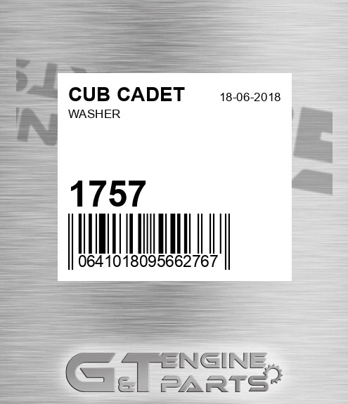 1757 Washer for CUB CADET