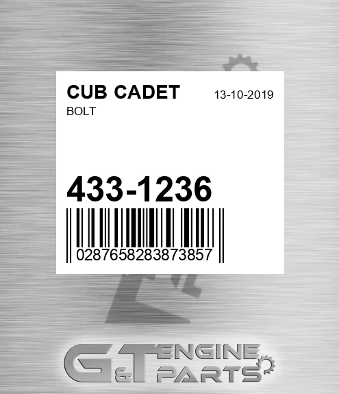 433-1236 Bolt for CUB CADET