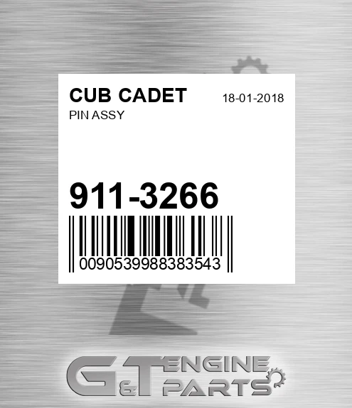 911-3266 Pin Assy for CUB CADET