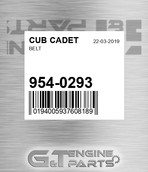 954-0293 Belt for CUB CADET