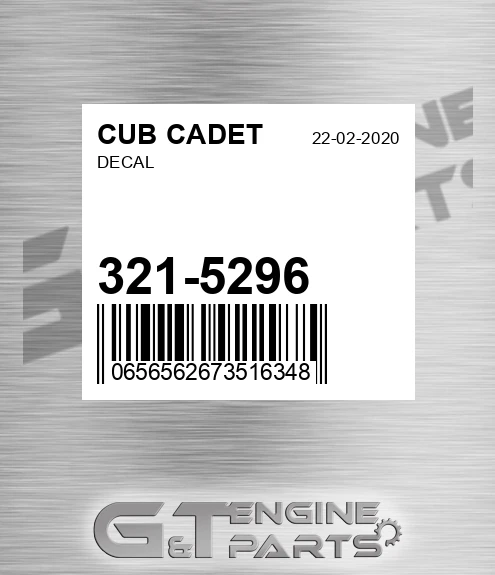 321-5296 Decal for CUB CADET