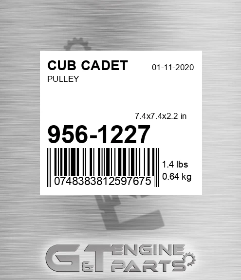 956-1227 Pulley for CUB CADET