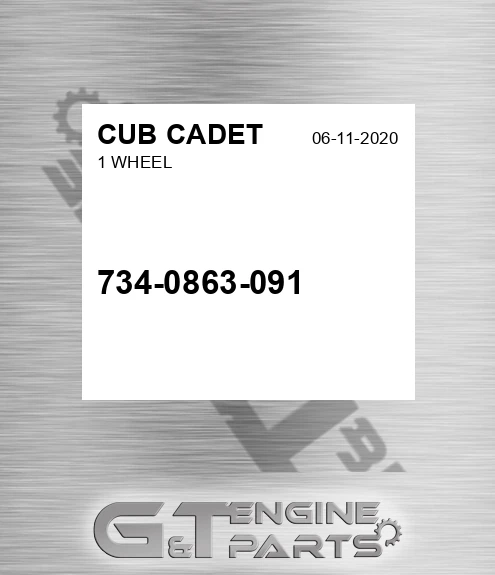734-0863-091 1 Wheel for CUB CADET