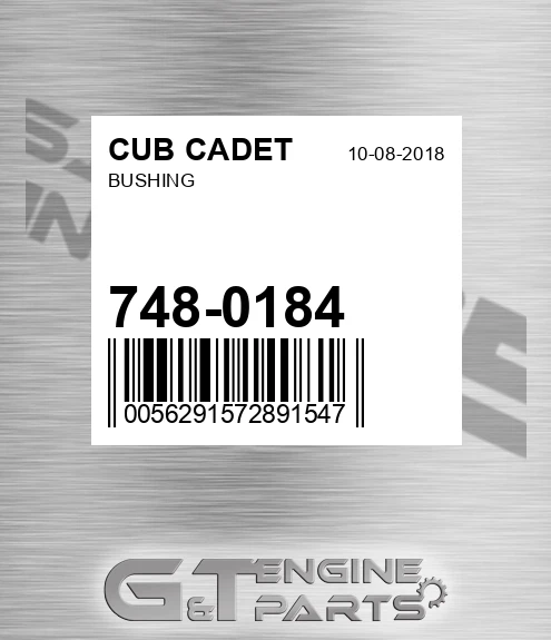 748-0184 Bushing for CUB CADET