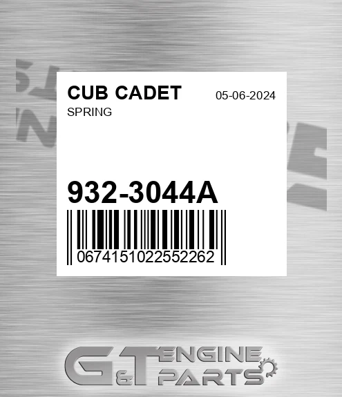932-3044A Spring for CUB CADET