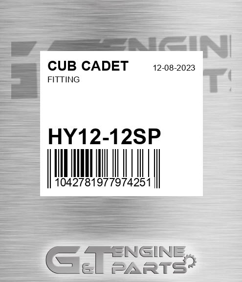 HY12-12SP Fitting