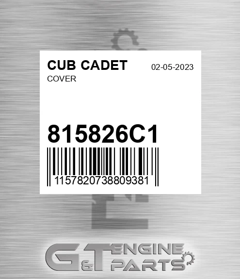 815826C1 Cover for CUB CADET